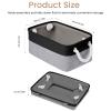 VQRTEXA Storage Baskets for Shelves 11.8x7.9x5.2 Inch, Foldable Fabric Storage Bins with Handles, Small Storage Baskets for Organizing Closet, Office, Home Organization (6-Pack, Black&Gray) view 4