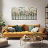 WVMAPTA Green and White Flower Poster Wall Decor for Bedroom Tree Canvas Wall Art for Dining Room Modern Prints Wall Art for Apartment Size 24 x 48 Inch view 2
