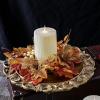 4pcs Fall Thanksgiving Candle Rings, 9.8Inch Maple Leaves Wreath Ring Holder Celebrates Harvest Day | Farmhouse Wreath for Festival Holiday Party Decoration view 4