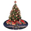 48" Christmas Tree Skirt Soft Plush Christmas Trees Mat Night Paris Eiffel Tower Tree Skirt Farmhouse Christmas Decor Xmas Trees Skirts Decoration Mat for New Year view 4