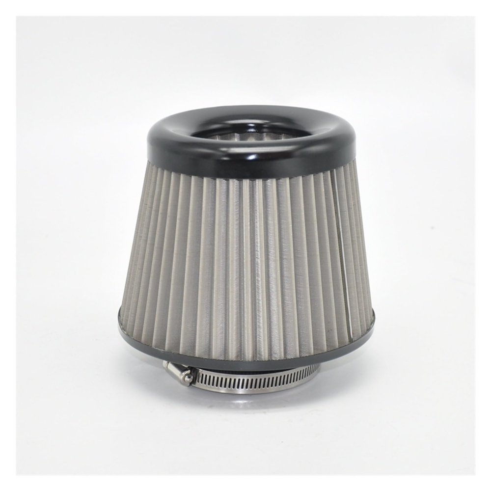 Universal Air Filter76MM / 3 Inch CarStainless Steel Mesh Air Filters For Cold Air Intake(Black)