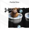 MSRHIUEF Highland Cow Baby Taking a Bath Printing Short Curtain with Valance Rod, 54x18in Light Filtering Window Treatment for Kitchen, Bathroom, Laundry Room, Studio view 3