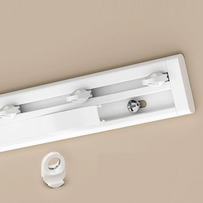 Invisible Ultra-Thin Ceiling Curtain Track, Aluminum Curtain Rail,Silent Bedroom Single Tracks Curtain Rod For Living Room Divider Hospital Balcony(Side a,1.6m/5.2ft)