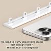 Invisible Ultra-Thin Ceiling Curtain Track, Aluminum Curtain Rail,Silent Bedroom Single Tracks Curtain Rod For Living Room Divider Hospital Balcony(Side a,1.6m/5.2ft) view 3