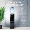 Igloo Top Loading Water Cooler with Removable Drip Tray & Energy-Saving Features- Water Tower with Hot, Cold Temperature Settings- Water Dispenser Fits 3 & 5-Gallon Jugs with Child Safety Lock- Black view 2