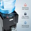 Igloo Top Loading Water Cooler with Removable Drip Tray & Energy-Saving Features- Water Tower with Hot, Cold Temperature Settings- Water Dispenser Fits 3 & 5-Gallon Jugs with Child Safety Lock- Black view 3