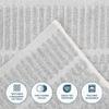 BLUENILEMILLS Juno Viscose Cotton Blend Medium Weight Towel Set, for Bathroom, Shower, Spa, Hotel, Plush, Highly Absorbent and Ultra-Soft Towels, Bath Essentials, 9 Piece Assorted Towel Set, Platinum view 4