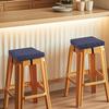 IQNJERYV Stool Cushion Square 1616 1212 1414 1515 1010 1717 1818 Inch, Barstool Seat Pad with Ties&Nonslip Bottom Memory Foam for Cafe Bistro Dining Room Kitchen(Light Blue,35x35x10cm) view 2