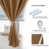 Sovtfides Self Adhesive Curtains, Stick Curtain Blackout Shades Window Cover Curtains for Living Room No Drilling, 59" W X 59" L, Brown, 1 Panel view 2