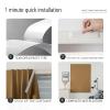Sovtfides Self Adhesive Curtains, Stick Curtain Blackout Shades Window Cover Curtains for Living Room No Drilling, 59" W X 59" L, Brown, 1 Panel view 3