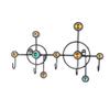 ZHFytsh-0668 Coat Hook Creative No-Hole-Punch Wall Mounted Coat Rack Decorative Key Clothes Hook for Entryway, Bedroom, Porch Home Storage Hooks(Black) view 1