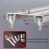 27 To 236 In Ceiling Mounted Double Track, Conjoined Double Curtain Rail Track Heavy Duty Curtains Rods System Set For RV Curtain Bay Window(Midnight,2.95FT/90CM) view 2
