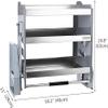 3Tier Pull Down Cabinet Organizer, Heavy Duty Pull Down Shelf For Upper Cabinets, Drop Down Storage Shelf For Spices & Dishes, Space Saver Slide Out Organizer For Kitchen Restaur(Size:18.1"x11"x24.8") view 2