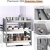 3Tier Pull Down Cabinet Organizer, Heavy Duty Pull Down Shelf For Upper Cabinets, Drop Down Storage Shelf For Spices & Dishes, Space Saver Slide Out Organizer For Kitchen Restaur(Size:18.1"x11"x24.8") view 3