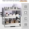 3Tier Pull Down Cabinet Organizer, Heavy Duty Pull Down Shelf For Upper Cabinets, Drop Down Storage Shelf For Spices & Dishes, Space Saver Slide Out Organizer For Kitchen Restaur(Size:18.1"x11"x24.8") view 4