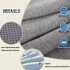 IQNJERYV Square Seat Cushion 12 13 14 15 16 17 18 19 20, Super Soft Bar Stool Pad with Ties Linen Removeble Cover Zipper for Kitchen Barstool Office Dinning Room(B10,38x38x8cm) view 3