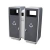 CAOJLjiaxiang-2012 Outdoor Garbage Cans Outdoor Classified Rubbish Bin Public Area Galvanised Steel Trash Can view 1