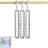 9 in 1 Smart Hanger Pro, Space Saving Hangers, Rotating Anti-Skid Foldable Closet Hanger, Wardrobe Organizers and Storage, 9 Holes Clothes Drying Hangers, for Dorm Room, Apartment (Gray*3) view 1
