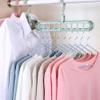 9 in 1 Smart Hanger Pro, Space Saving Hangers, Rotating Anti-Skid Foldable Closet Hanger, Wardrobe Organizers and Storage, 9 Holes Clothes Drying Hangers, for Dorm Room, Apartment (Gray*3) view 3
