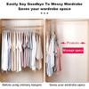 9 in 1 Smart Hanger Pro, Space Saving Hangers, Rotating Anti-Skid Foldable Closet Hanger, Wardrobe Organizers and Storage, 9 Holes Clothes Drying Hangers, for Dorm Room, Apartment (Gray*3) view 4