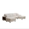 137'' U-Shaped Corduroy Sectional Sofa Combination Cloud Couch Oversized Comfy 4 Seat Sofa with Side Shelves and Double Lounge Chaise for Living Room view 4