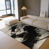 Horror Theme 8'x10' Area Rugs Black and White Horror Ghost Halloween Carpet Soft Non-Slip Low Pile Rug for Bedroom Playroom Home Decoration view 1
