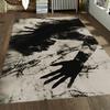 Horror Theme 8'x10' Area Rugs Black and White Horror Ghost Halloween Carpet Soft Non-Slip Low Pile Rug for Bedroom Playroom Home Decoration view 2