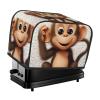2 Slice Toaster Cover with Pocket Universal Size Toasters Dusts Covers cute monkey Bread Machine Cover & Protection Bread Machine Protector Small Kitchen Appliance Covers view 1