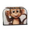 2 Slice Toaster Cover with Pocket Universal Size Toasters Dusts Covers cute monkey Bread Machine Cover & Protection Bread Machine Protector Small Kitchen Appliance Covers view 2