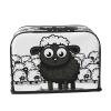 2 Slice Toaster Cover with Pocket Universal Size Toasters Dusts Covers Cartoon Black White Sheep Bread Machine Cover & Protection Bread Machine Protector Small Kitchen Appliance Covers view 2