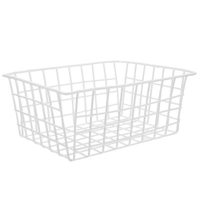 UXALoH6 Chest Freezer Baskets Cold Storage Basket 28x21x12 White Freezer Food Container Kitchen Organizer Vegetable Bin