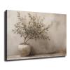 LXZNRQU Olive Tree Framed Poster, Pottery Still Life Painting Wall Decor, Neutral Modern Organic Wall Art for Living Room Ready To Hang (Wrapped Canvas,2030 inch) view 1