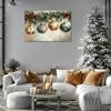 Christmas Garland Ornaments Prints Painting Victorian Flower Wall Art Vintage Traditional Holiday Canvas Poster Winter Rustic Farmhouse Decorations for Living Room Bedroom Office 12x16inch Unframed view 4