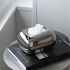 Modern Ceramic Household Tissue Box Creative Dining Table Storage Napkin Facial Dispenser Ornaments Napkin Holder(Silver) view 3
