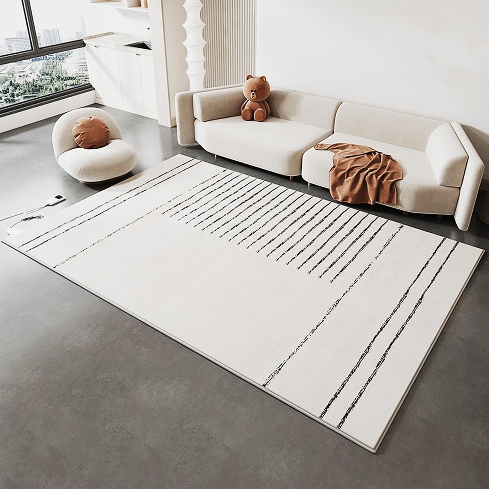 Electric Carpet Electric Heated Area Rug Heated Floor Mat Carbon Crystal Heating Pad Floor Heater, Electric Heated Foot Warmers for Office, Home(B,78.7x98.4in)
