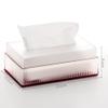 Light Luxury Desktop Acrylic Tissue Box Semi-Corrugated Napkin Facial Dispenser for Home Restaurant Hotel Napkin Holder(Red,Large) view 2