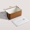 Creative Rectangular Leather Tissue Box Bottom Opening and Closing Desktop Napkin Facial Dispenser Napkin Holder view 2