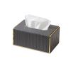 Light Luxury Tissue Holders Leather Napkin Facial Dispenser Home Decor for Bathroom Kitchen Bedroom Office Napkin Holder(Dark Gray) view 1