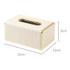 Light Luxury Tissue Holders Leather Napkin Facial Dispenser Home Decor for Bathroom Kitchen Bedroom Office Napkin Holder(Dark Gray) view 2
