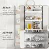 4PCS Custom Size Wire Shelf Covers for Pantry, PVC Removable Pantry Shelves Cover for Kitchen Closet Bathroom Office Shelving, 19 x 14 x 2 in White view 2