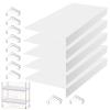39"18"3" Wire Shelf Liner, Non-Adhesive Removable Wire Rack Covers Protector Mats, Set of 5, White view 1