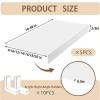39"18"3" Wire Shelf Liner, Non-Adhesive Removable Wire Rack Covers Protector Mats, Set of 5, White view 2