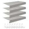 4-Count Shelf Cover System 40 x 20 x 2 in Wood-Look PVC Liners with Tool-Free Fit, Grey view 1