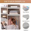 4-Count Shelf Cover System 40 x 20 x 2 in Wood-Look PVC Liners with Tool-Free Fit, Grey view 3