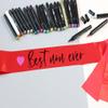 BICAOGEE 2 Pack Red Blank Sashes for Pageants Senior Night Homecoming Court, DIY Custom Personal Satin Sash. view 4