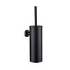 Bathroom Black Toilet Brush Holder Set with 304 Stainless Steel Wall Mounted Brushes for Cleaning Storage view 1