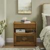 PEIHONGET Mid Century Modern Nightstand with Charging Station, 2 Drawers view 1