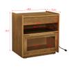 PEIHONGET Mid Century Modern Nightstand with Charging Station, 2 Drawers view 2