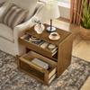 PEIHONGET Mid Century Modern Nightstand with Charging Station, 2 Drawers view 4