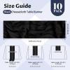 10 Pack Black Cheesecloth Table Runner 17x108 Inch Semi Sheer Boho Gauze Cheese Cloth Table Runners, for Wedding Bridal Shower Birthday Party Home Decor Garden Farmhouse view 2